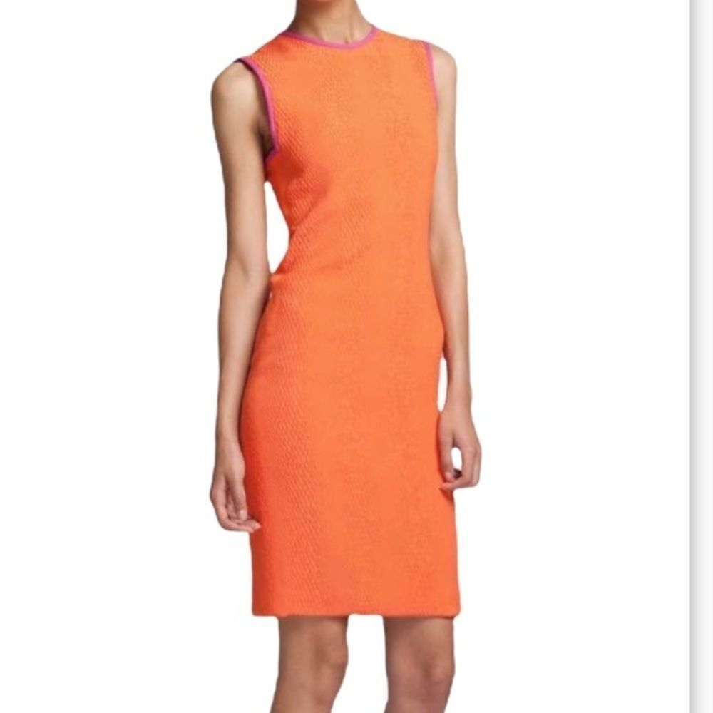 Yigal Azrouel Orange Sheath Sleeveless Dress Size 6